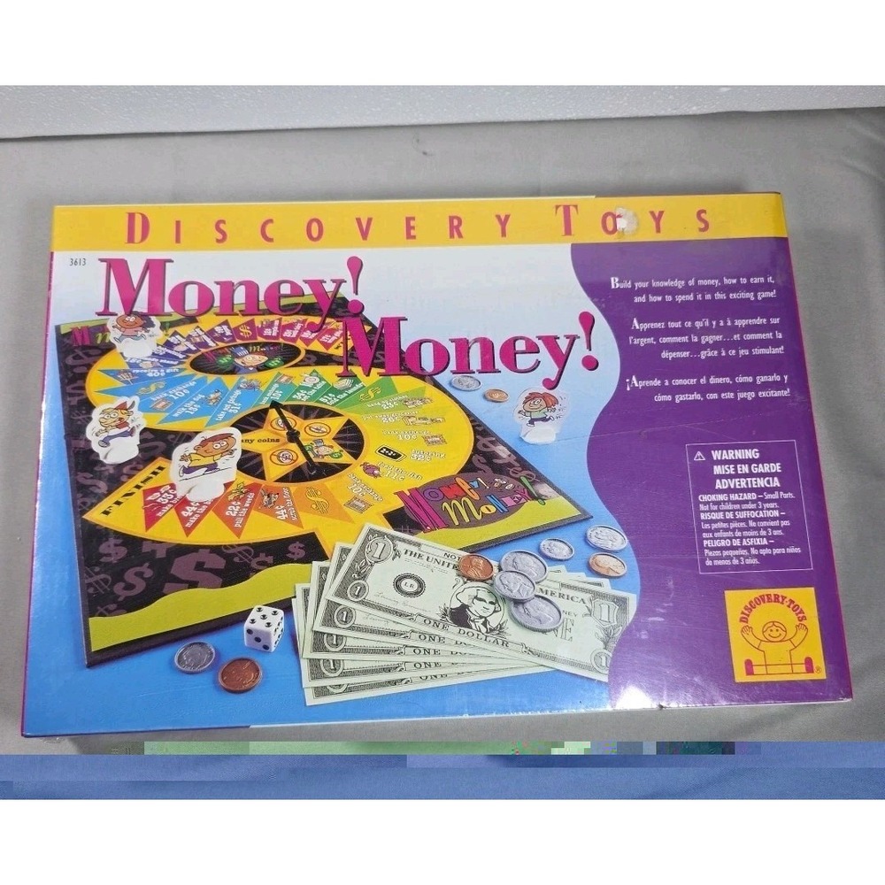 Vintage Discovery Toys Money! Money! Educational Board Game #3613 NEW‎